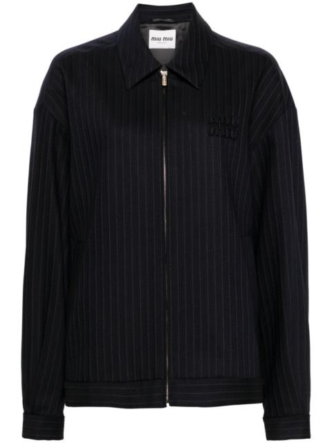 Miu Miu Miu Miu Women Pinstriped Wool Jacket