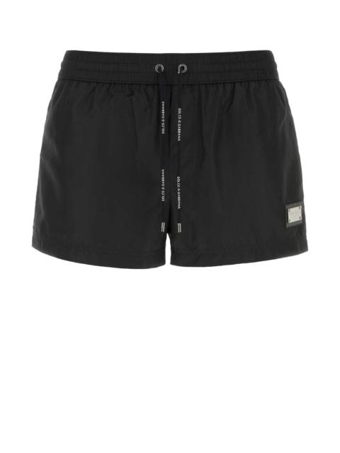 Dolce & Gabbana Dolce & Gabbana Men Black Polyester Swimming Shorts