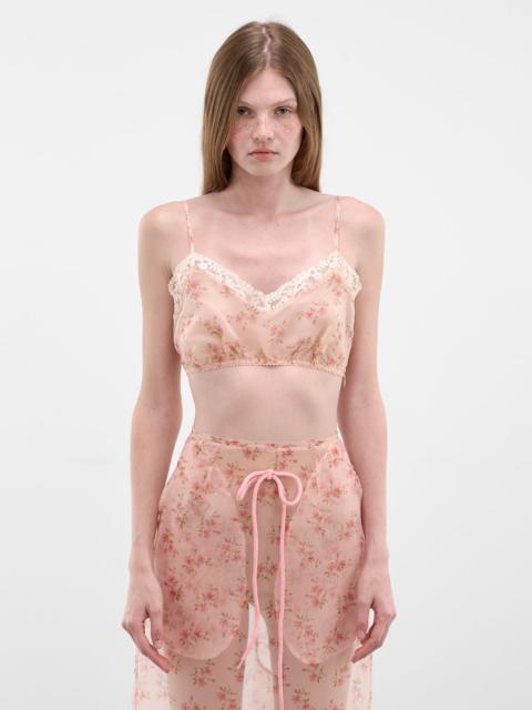 Simone Rocha Nude Floral Lace Bra Top