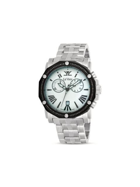 Other Designers Le Vian Le Vian Time Chronograph Quartz Diamond White Dial Ladies Watch LV808SB-1