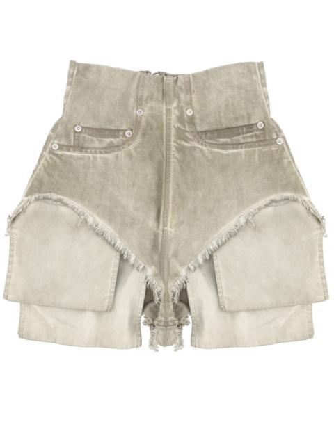 Rick Owens DRKSHDW COTTON DENIM DIRT SHORTS