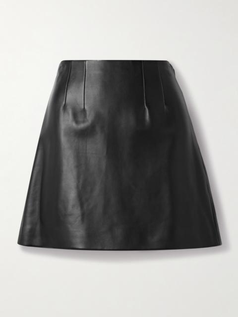Theory Leather Mini Skirt