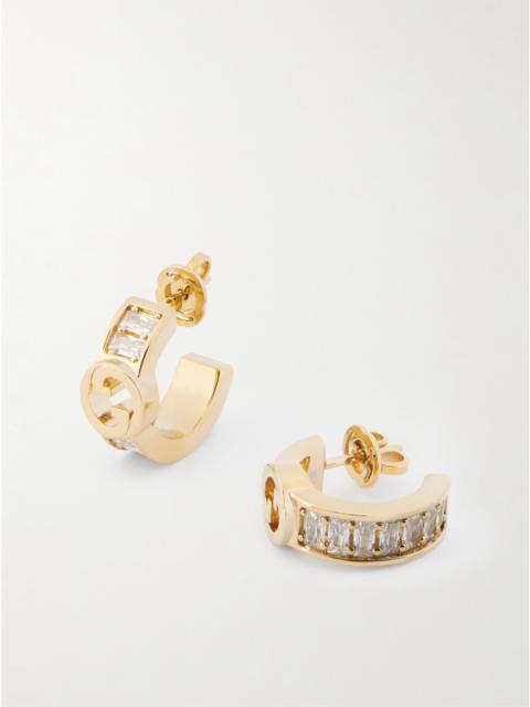 GUCCI Blondie Gold-tone And Cubic Zirconia Earrings