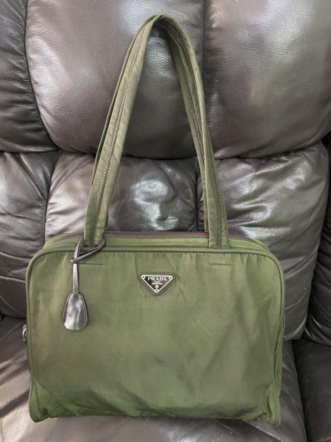 Authentic Vintage Prada Tessuto Nyalon Green Shoulder Bag