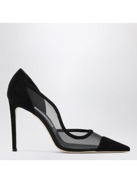 JIMMY CHOO Jimmy Choo Brigitte 100 Pumps In Black Suede And Mesh Women