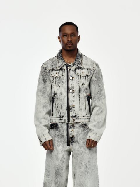 Martine Rose ZIP FRONT DENIM JACKET (GREY)