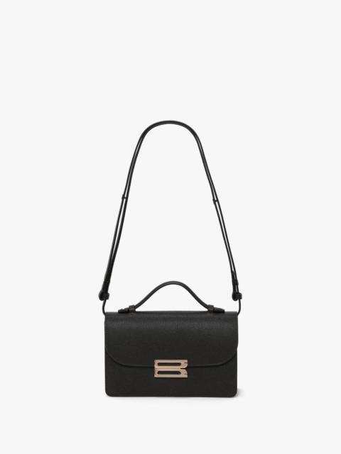 Victoria Beckham Mini Dorian Bag In Black Grained Leather