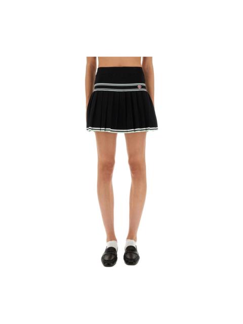 CASABLANCA Pleated Viscose Miniskirt