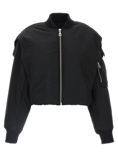 Jean Paul Gaultier The Hooded Bomber Puffer Jackets Black