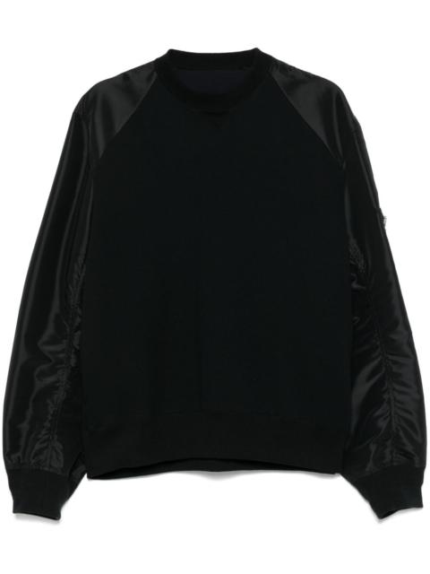 sacai Sacai Men Nylon And Cotton Sweatshirt