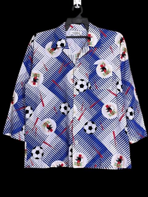 Other Designers Sports Specialties - VINTAGE JFA JAPAN NATIONAL TEAM FC 3/4 HAND BUTTON UPS SHIRT
