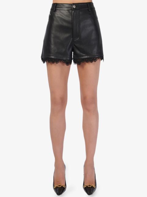 CAMI NYC RENEE VEGAN LEATHER SHORT BLACK