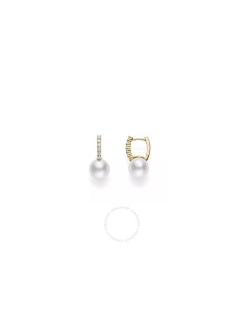 MIKIMOTO Mikimoto 8Mm Akoya Pearl & Diamond Earrings - Mea10228adxk