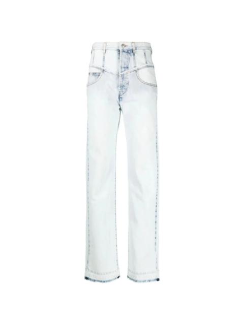 NOEMIE FRAYED EDGE STRAIGHT LEG JEANS