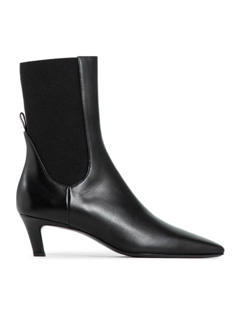 TOTEME LEATHER MID-HEEL BOOTS