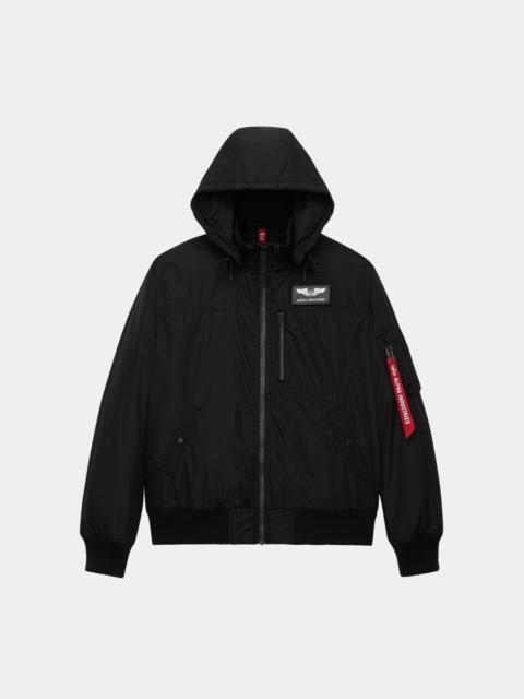 ALPHA INDUSTRIES HOODED RIB FLIGHT JACKET