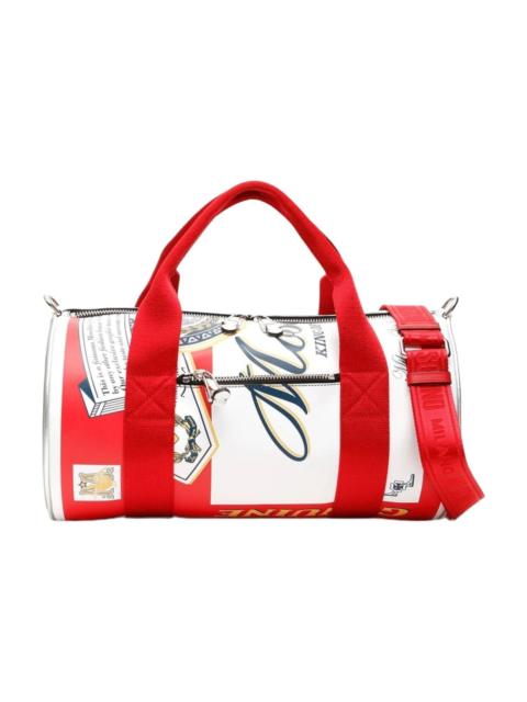 Moschino Budweiser Beer Can Leather Duffel Bag $1200