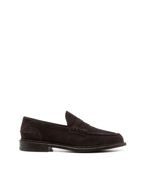Tricker's Adam suede penny loafers