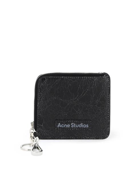 Acne Studios Acne Studios Cracked Leather Wallet With Distressed Women