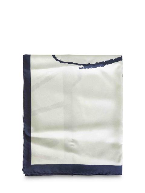 Bottega Veneta Bottega Veneta Women Pale Herb Green Silk Scarf With Graphic Print