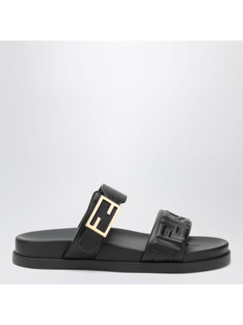 Fendi Slide Fendi Feel In Black Nappa Women