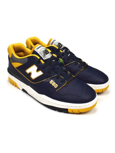 New Balance 550 Basketball Sneakers (Navy/Yellow) DS