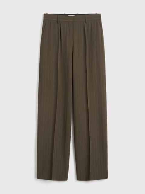TOTEME Wide pinstriped trousers pepper
