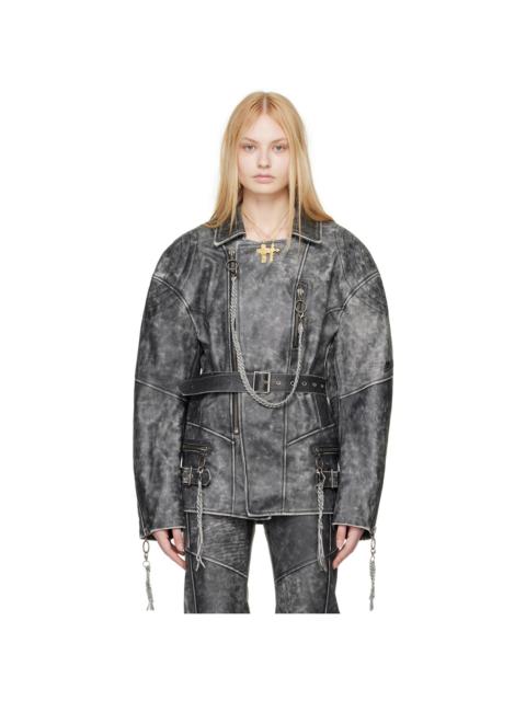 KNWLS Black Nihil Moto Leather Jacket