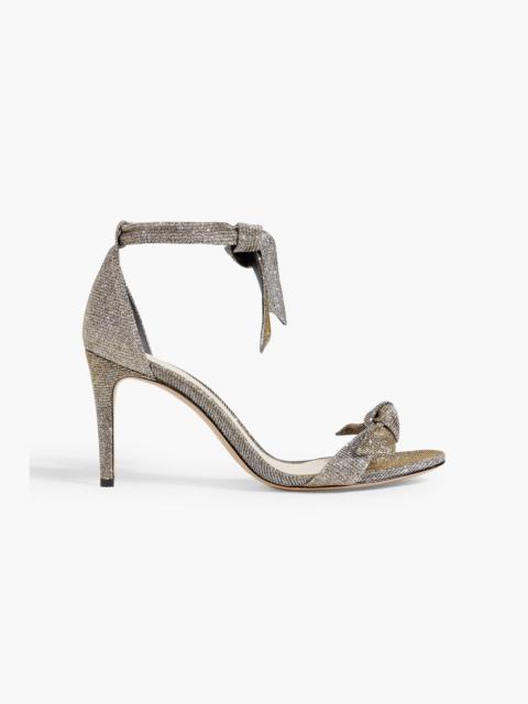 ALEXANDRE BIRMAN Clarita 65 bow-detailed metallic woven sandals