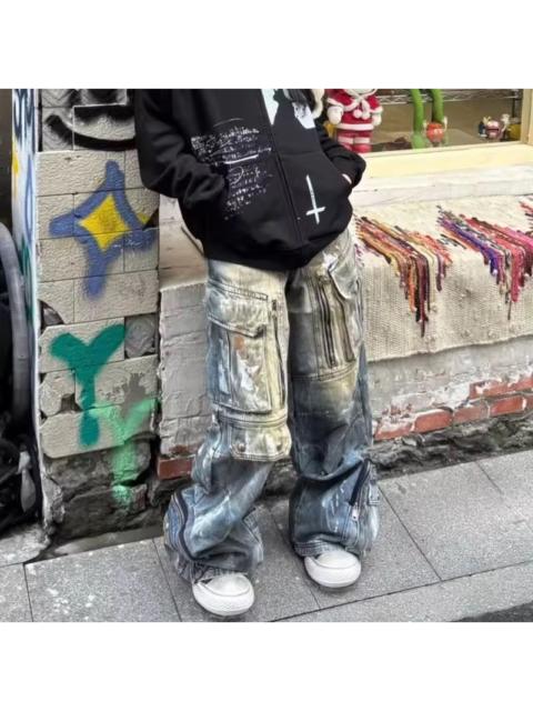 Other Designers Jean - TRENDY Distressed Cargo Pants - Casual & Edgy Streetwear