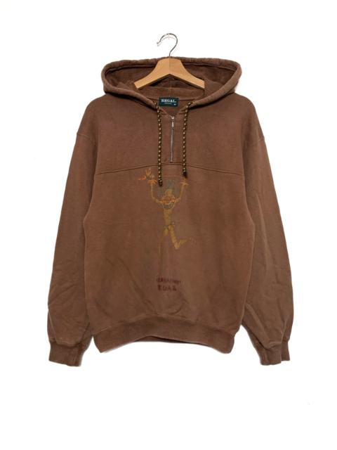Other Designers Vintage - Exploration Regal Brown Half Zipper Pullover Hoodie Travis