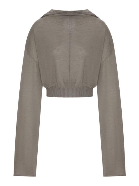 Rick Owens Rick Owens Women Cropped Knit Sweater With Hood