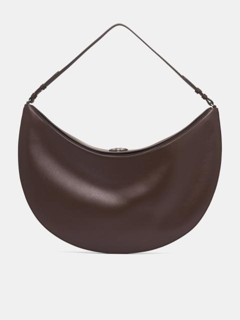 JACQUEMUS Brown Leather Ovalo Bag
