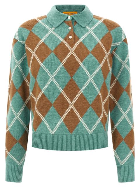 GUEST IN RESIDENCE Guest In Residence Women 'Collegiate Argyle' Polo Shirt