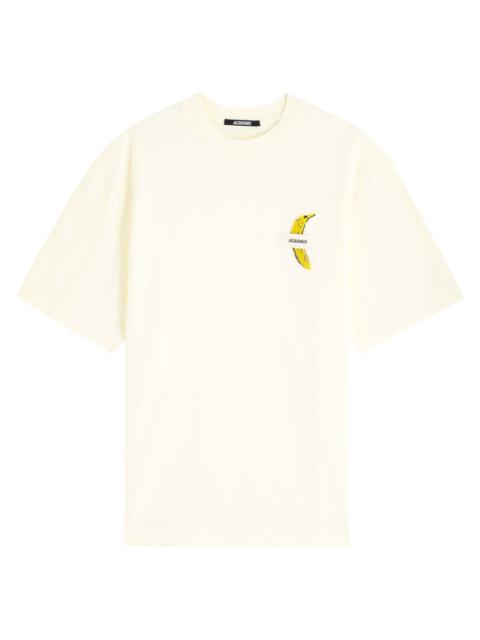 Jacquemus Le T-shirt Banane Embroidered Cotton T-shirt