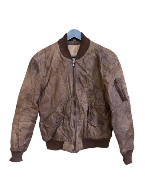 Other Designers Vintage Thinsulate Leather Flight Zipped Jacket