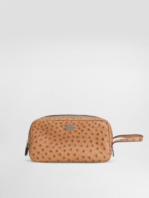 Dolce & Gabbana Ostrich necessaire