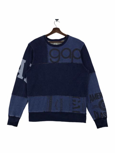 Other Designers Vintage Gap Sweatshirt Denim Patch Work.