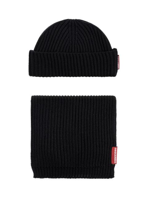 DSQUARED2 Dsquared2 Set: Hat And Scarf
