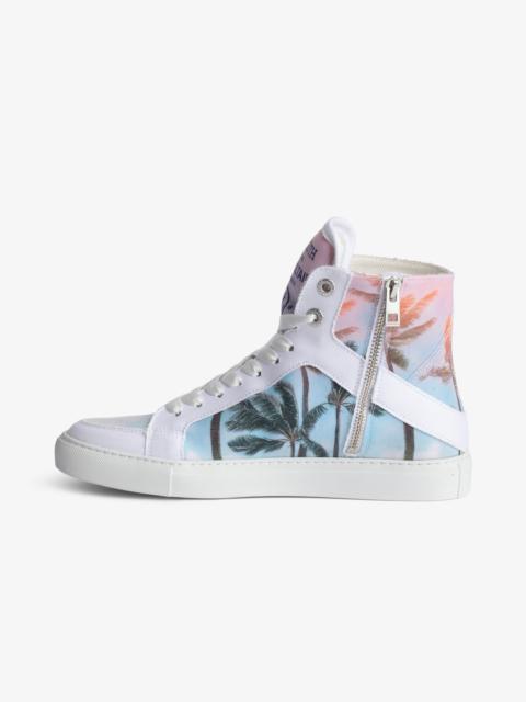 Zadig & Voltaire High Flash Palm Tree Sneakers