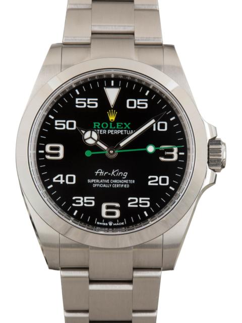 ROLEX Used Rolex Air-King Steel 126900 Black Dial