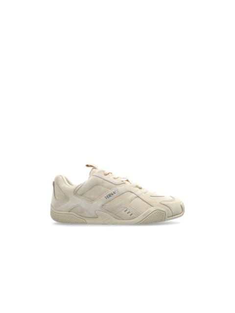 VERSACE VERSACE Women's Cream Suede Sports Shoes New And Authentic (