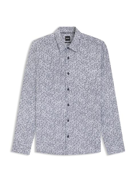 BOSS SLIM-FIT SHIRT IN PRINTED ITALIAN COTTON