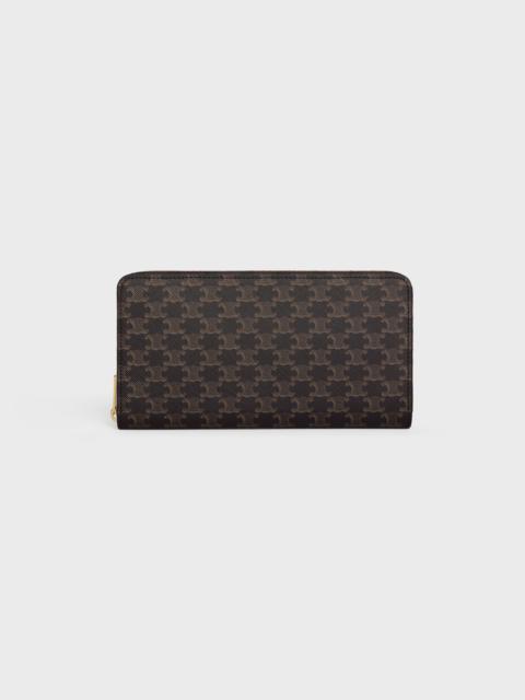 CELINE Large zipped wallet in Triomphe Canvas