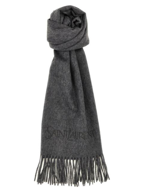 Saint Laurent Scarves, Foulards Gray