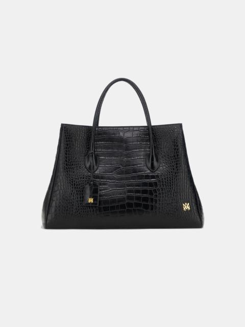 AMIRI EMBOSSED CROC HONEY 50 TOTE