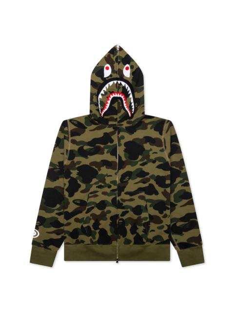 1ST CAMO 2ND SHARK FULL ZIP HOODIE - GREEN