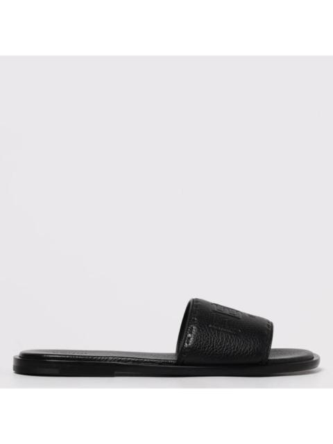 FENDI Fendi Roma Leather Slide Sandals