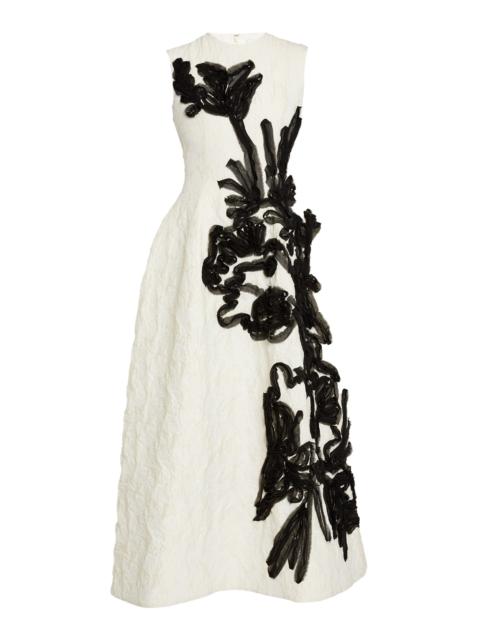 Erdem Sculpted Cocktail Dress ivory