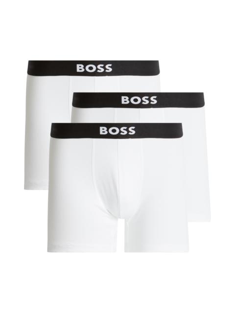 BOSS BOSS 3-Pack ONE Stretch Cotton Boxer Briefs in White at Nordstrom